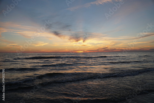 Sunset in Baltic sea © Mantas