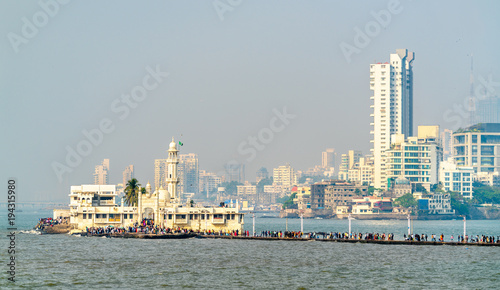 The Haji Ali Dargah, a famous tomb and a mosque in Mumbai, India photo