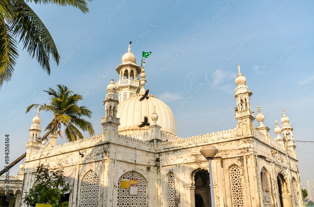 The Haji Ali Dargah, an island mausoleum and pilgrimage site in Mumbai, India