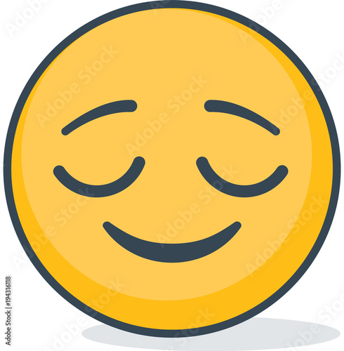 Isolated bliss emoticons. Isolated emoticons