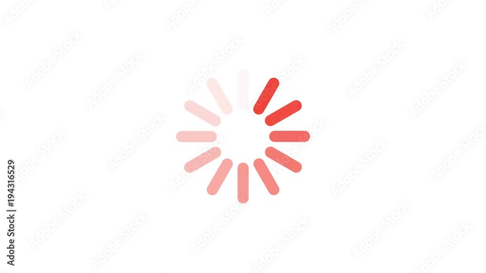 download progress or upload progress, animated spinner