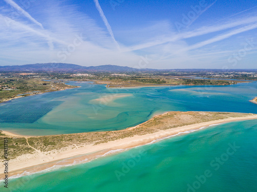 Aerial view of Lagos and Alvor, Algarve, Portugal photo