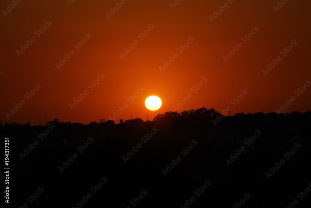 Crimson sunset of Cyprus