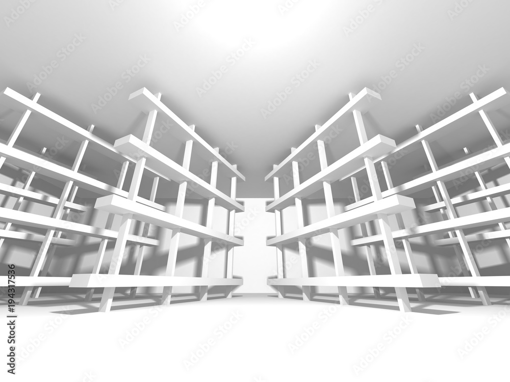 Obraz premium Abstract Modern White Architecture Background