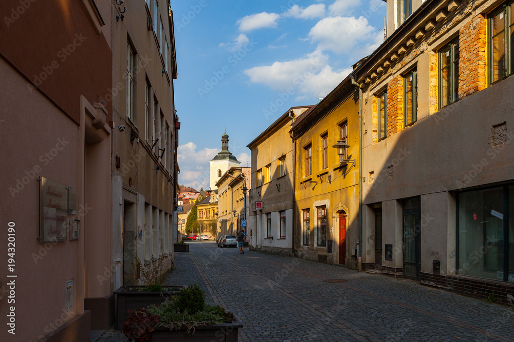 Street of old town. Turnov, Czech Republic.