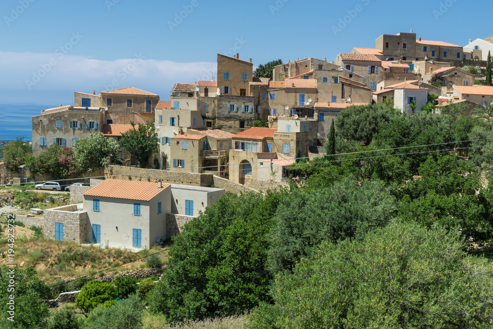 Bergdorf Pigna auf der Insel Korsika#