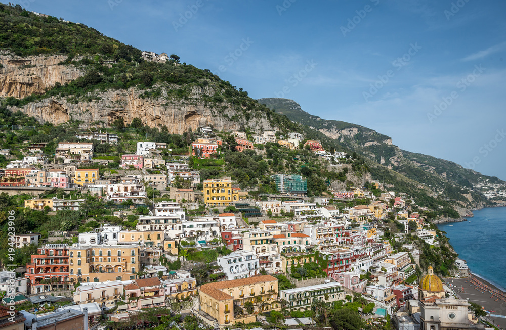 Positano village landscape. Amalfi Coast, Italy.