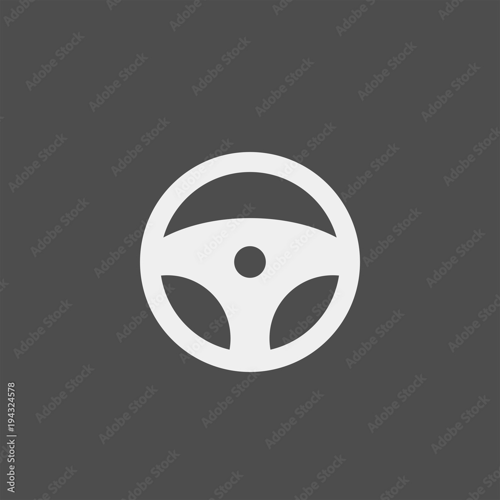 Wheel of the car flat vector icon. Rudder flat vector icon Wheel of the car flat vector icon. Rudder flat vector icon