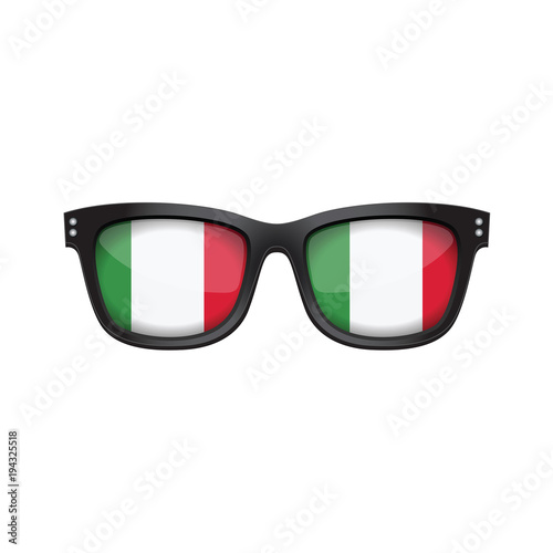 Italy national flag fashionable sunglasses