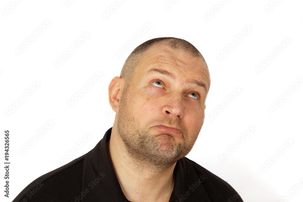 Obraz premium Pensive young man. Concept emotion thoughtfulness