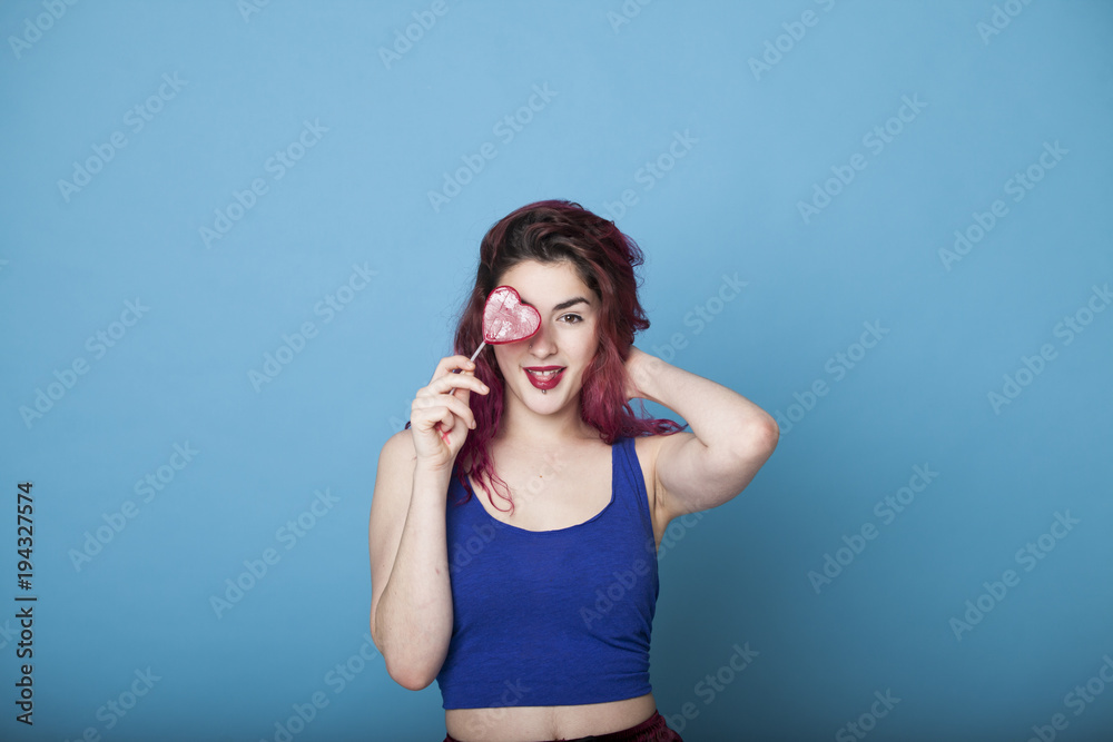 healthy woman saying no to sugary unhealthy food healthy woman saying no to sugary unhealthy food