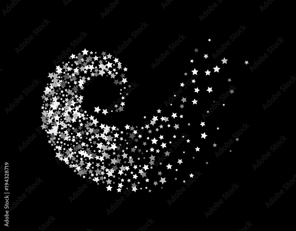Stars twisted in swirl or vortex Stars twisted in swirl or vortex