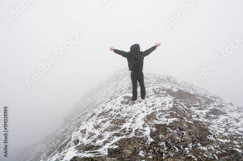 Man in the mountains