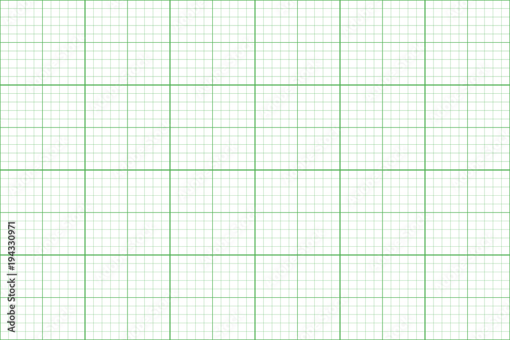 graph paper. seamless pattern. architect background. green millimeter grid. vector illustration