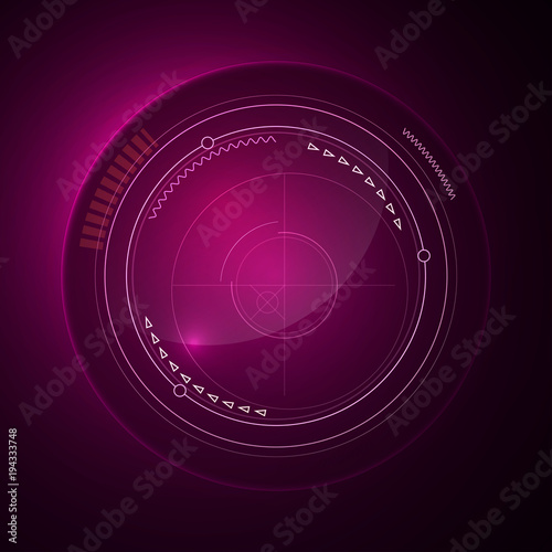 Red geometric technologies modern background