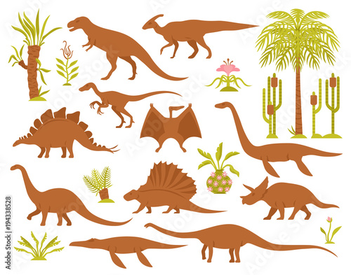 Dinosaurs And Plants Set