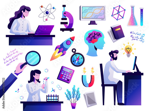 Science Abstract Colorful Set 