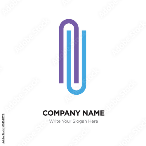 AU or UA Letter Logo with blue and purple line elements. Abstract geometric design  Elegant Alphabet logotype.