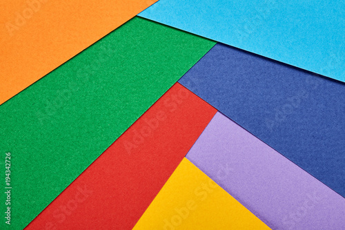 Color paper set. Top view. 