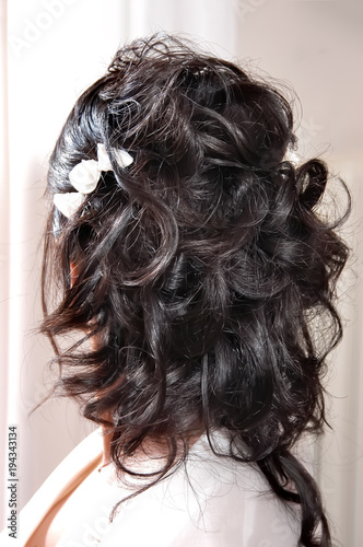 wedding bride hairstyle back view