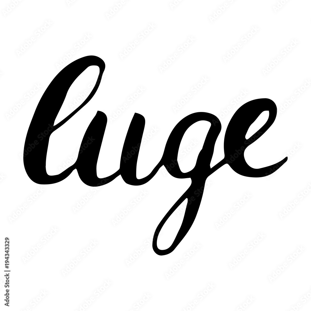 Luge black lettering text Luge black lettering text
