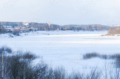 Winter Oka river near Tarusa, Russia