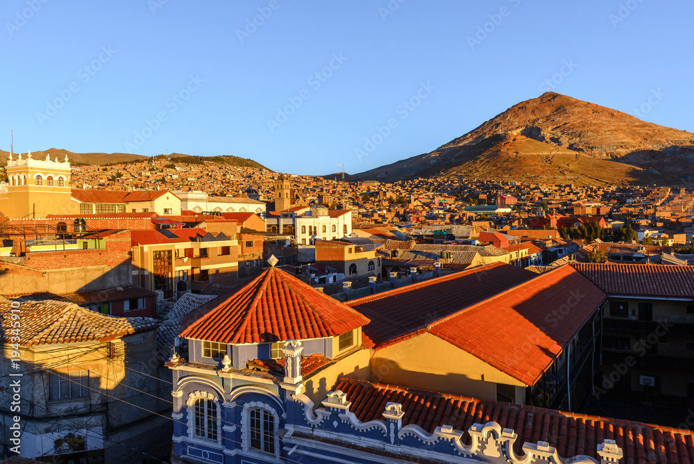 Panoramic view from the belfry of the Jesuit church, Potosi, Bolivia Panoramic view from the belfry of the Jesuit church, Potosi, Bolivia