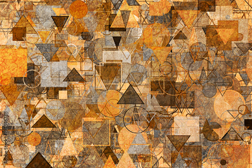 Decorative and pattern shape illustrations. Web, circle, square & surface.