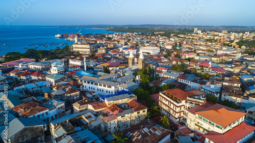 Fototapeta Naklejka Na Ścianę i Meble -  Aerial. Stone town, Zanzibar, Tanzania.