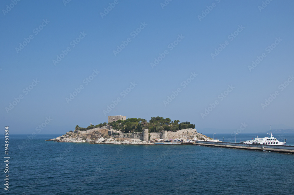 Small island in Kusadasi, Aydin, Aegean turkey