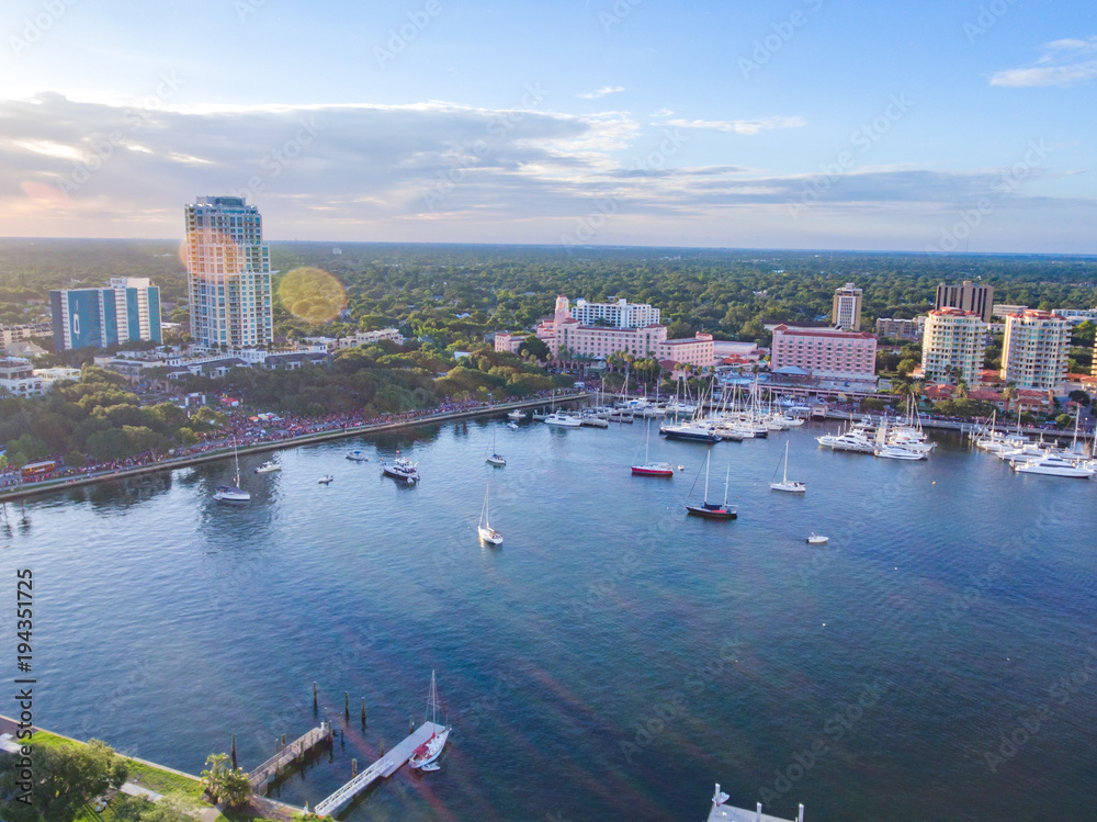 Sunset Boat Dock City Tampa
