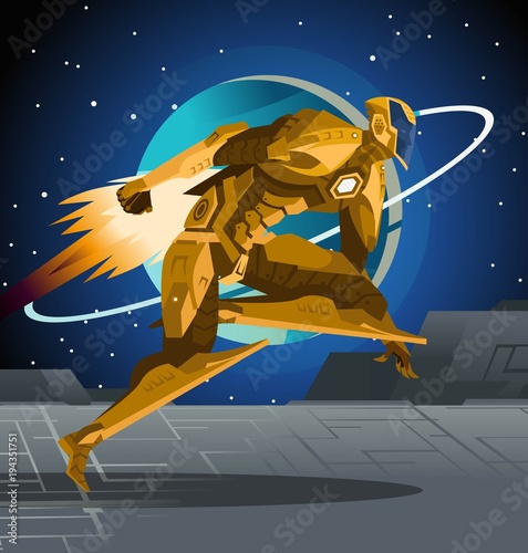 spacesuit hero flying