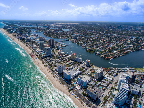 Aerial Beach City Fort Lauderdale © Eisenthesky 