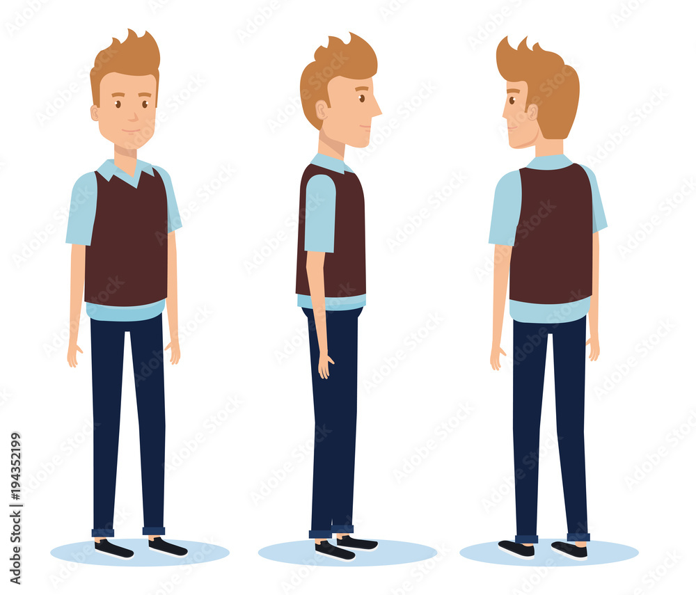 group of youngs men poses styles vector illustration design group of youngs men poses styles vector illustration design