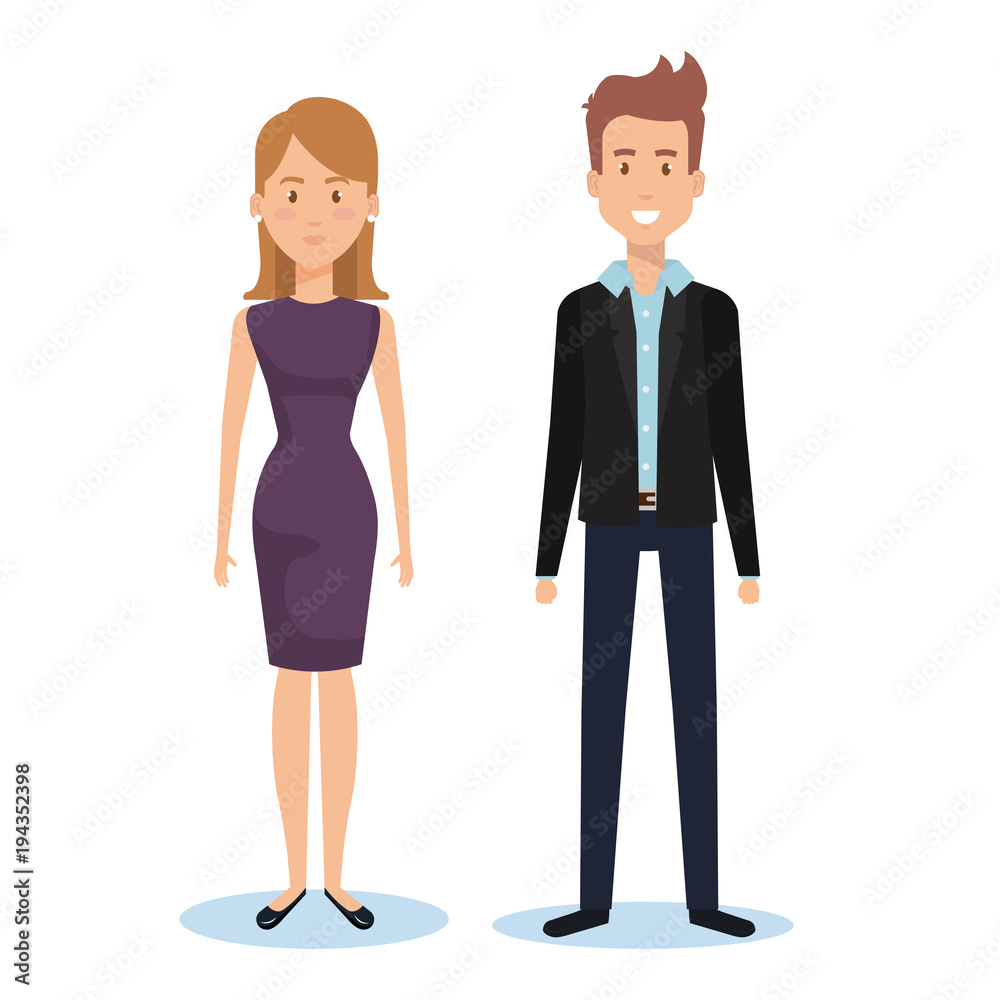 group of young couple poses and styles vector illustration design group of young couple poses and styles vector illustration design
