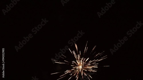 Fireworks pyrotechnic explosion flash at night