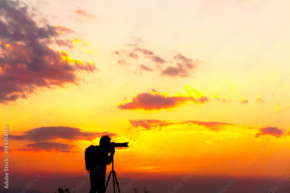 Silhouette Photography Sunset Photography The orange sunset people are shooting