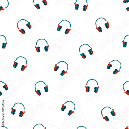 Headphones pattern repeat seamless for any design.