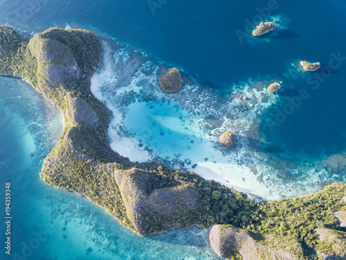 Aerial View of Limestone Islands in Wayag, Raja Ampat