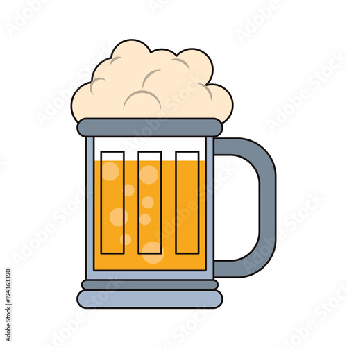 Beer glass cup vector illustration graphic design