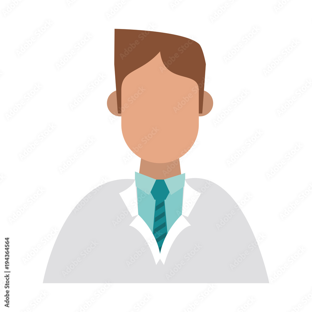 Doctor avatar faceless vector illustration graphic design