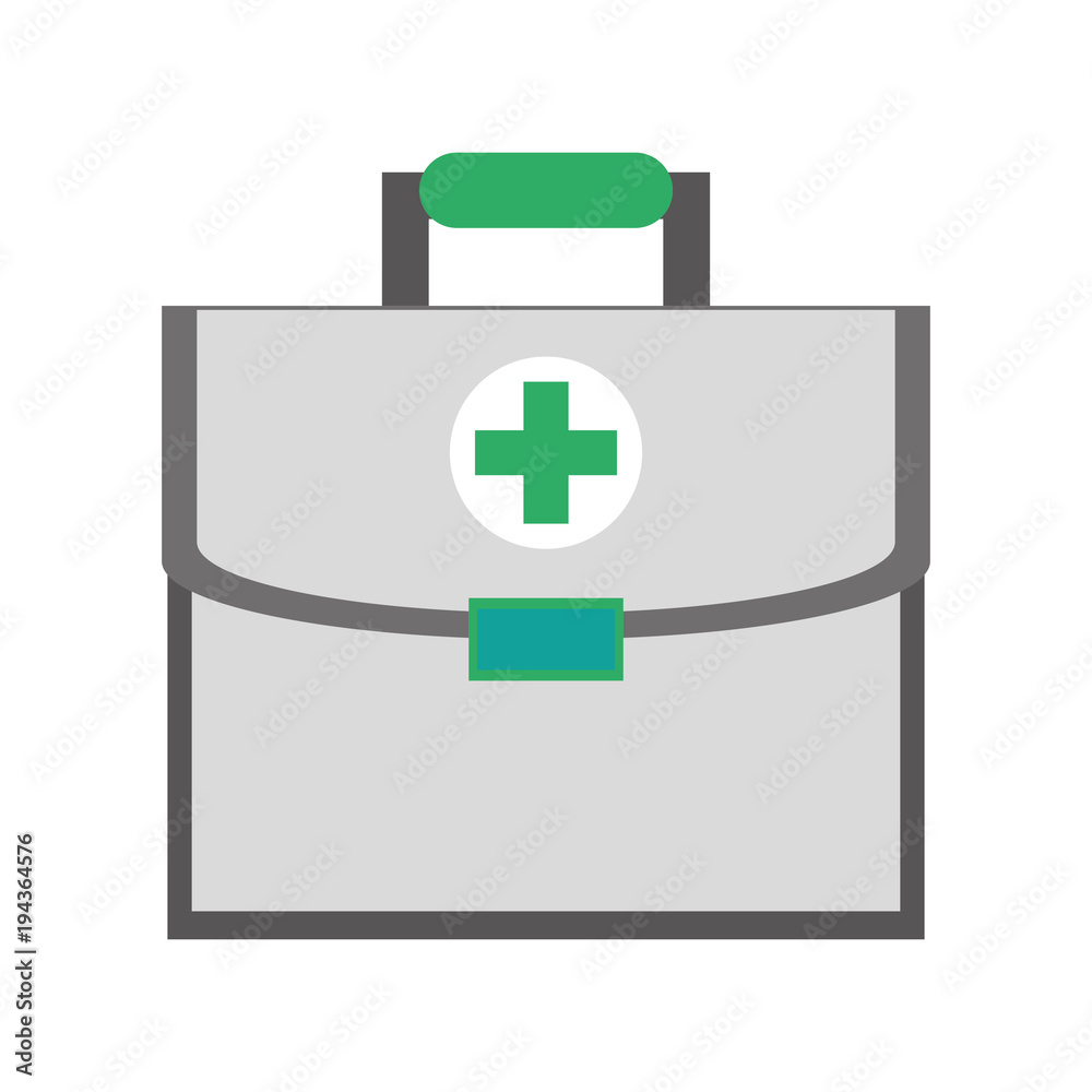 Obraz premium First aids suitcase vector illustration graphic design