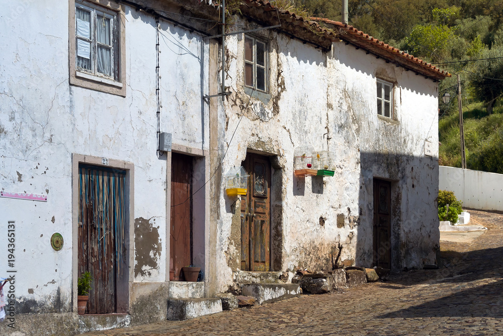 Morvao Portuguese province village on a sunny day cozy houses