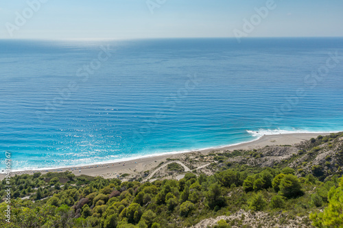 Seascape of Blue Waters of Gialos Beach, Lefkada, Ionian Islands, Greece © Stoyan Haytov
