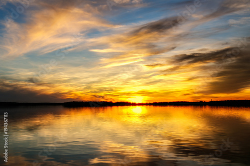 Sunset on a Oklahoma lake.