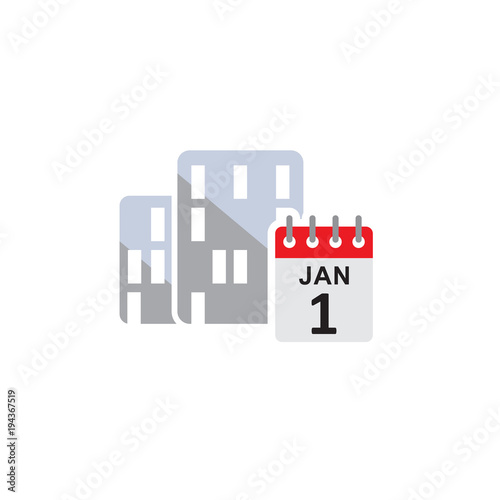 Calendar Town Logo Icon Design