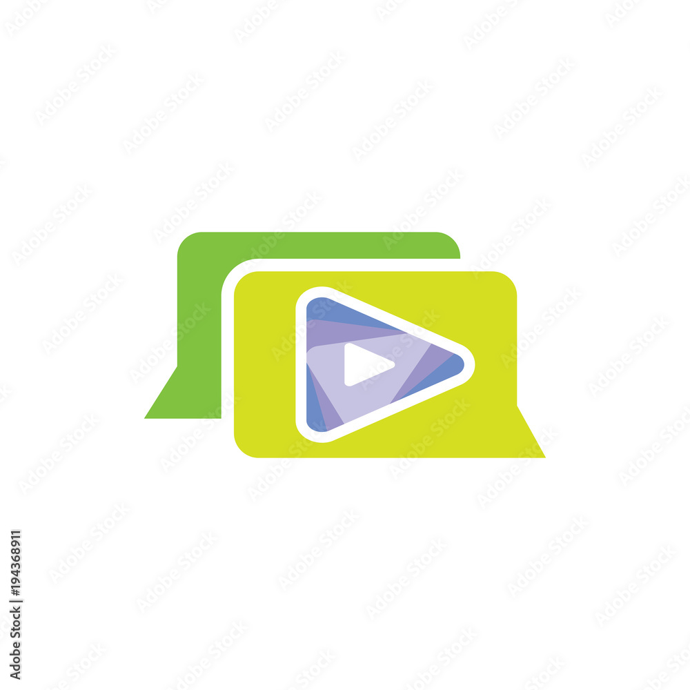Video Chat Logo Icon Design