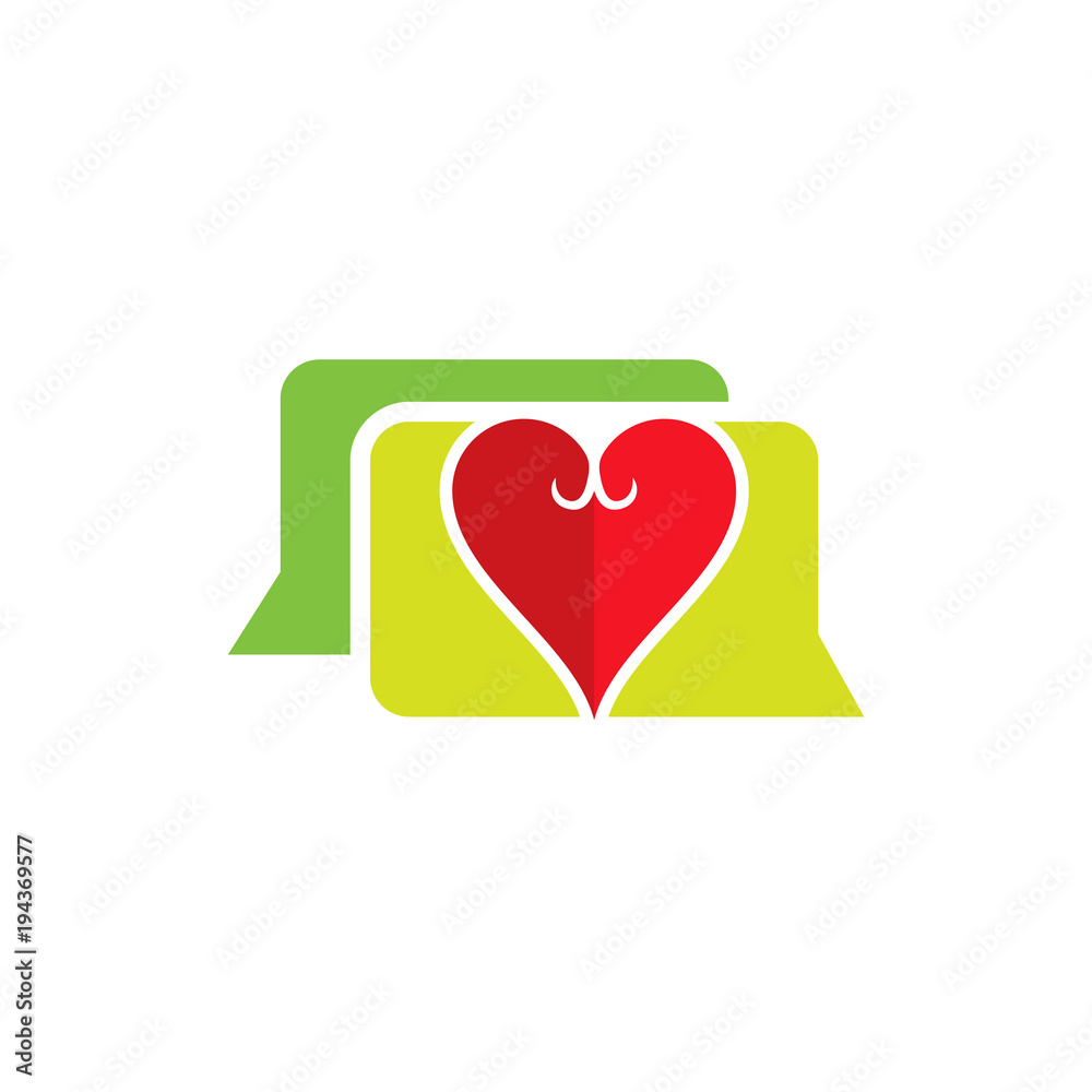 Love Chat Logo Icon Design Love Chat Logo Icon Design