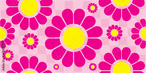 Pattern Seamless flowers  Abstract Colorful background  Vector illustration
