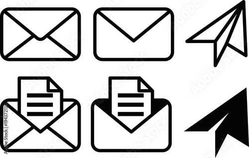 Mail icon set